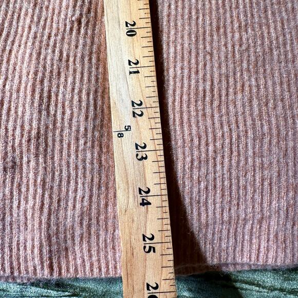 Rachel Zoe 100% 2-Ply Cashmere Quarter Zip Ribbed Sweater Size Large - Picture 8 of 8